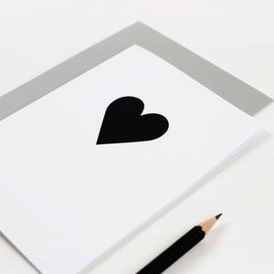 Heart | Monochrome Greeting Card Mock Up Designs 