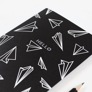 Hello, Paper Planes | Monochrome Greeting Card Mock Up Designs 