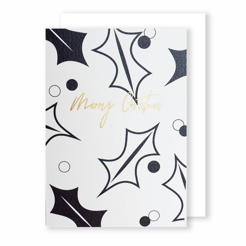 Holly | Luxury Foiled Christmas Card Greeting Card Mock Up Designs 