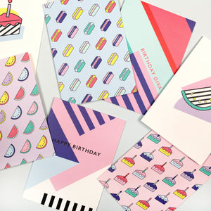 Hot Dogs | Memphis Greeting Card Mock Up Designs 