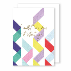 I couldn't have done it without you | Eighties Disco Greeting Card Mock Up Designs 