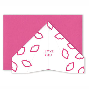 I Love You | Paper Plane Greeting Card Mock Up Designs 