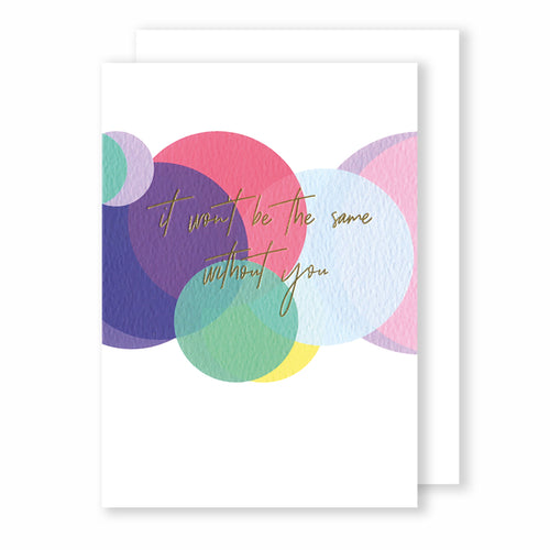 It won't be the same without you | Eighties Disco Greeting Card Mock Up Designs 