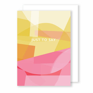 Just to Say | Stained Glass Greeting Card Mock Up Designs 