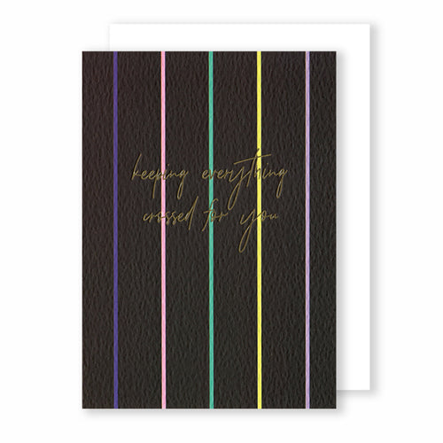 Keeping everything crossed for you | Eighties Disco Greeting Card Mock Up Designs 