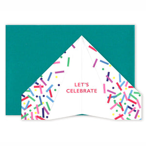 Let's Celebrate | Paper Plane Greeting Card Mock Up Designs 