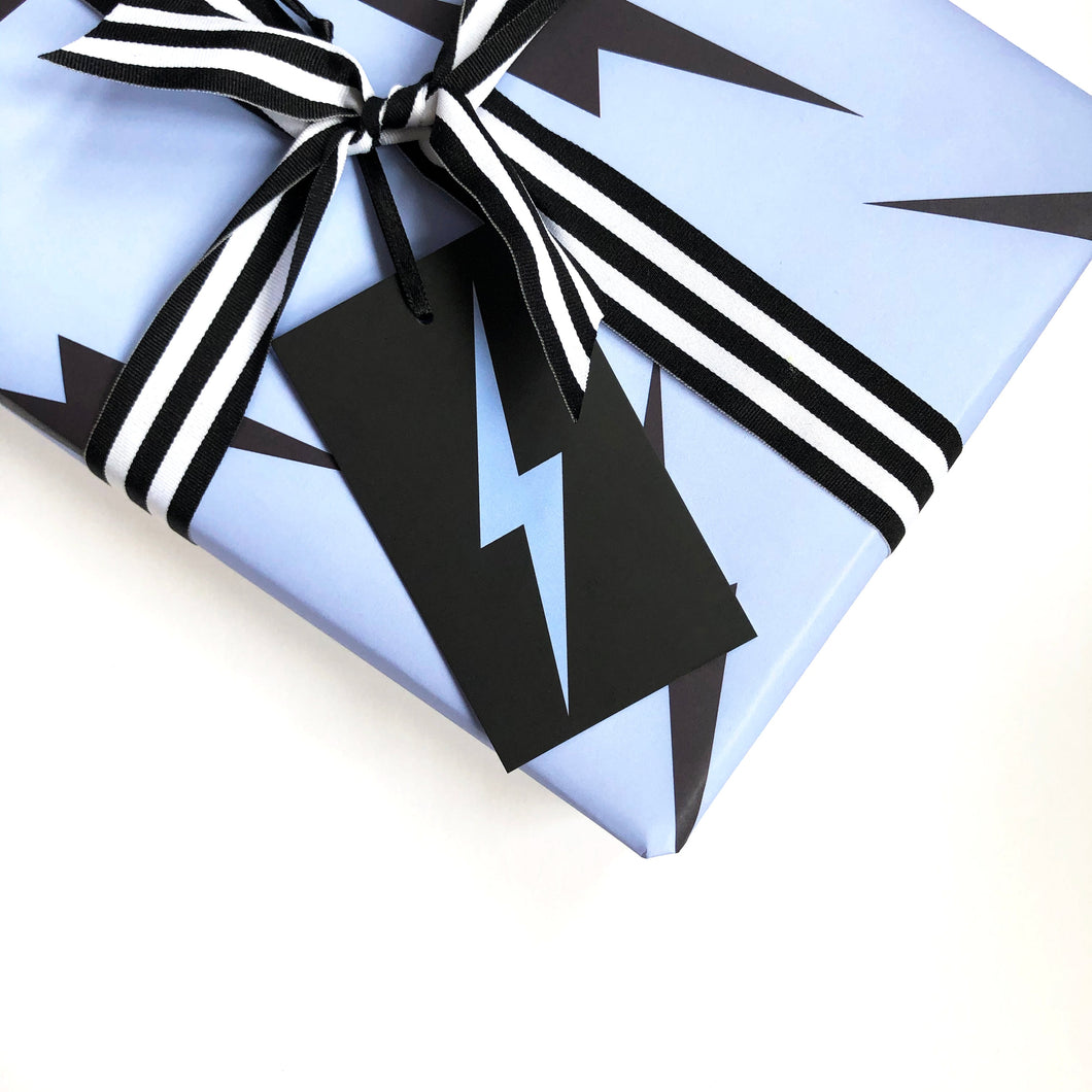 Lightning Bolts | Gift Tags Wrapping Paper Mock Up Designs 