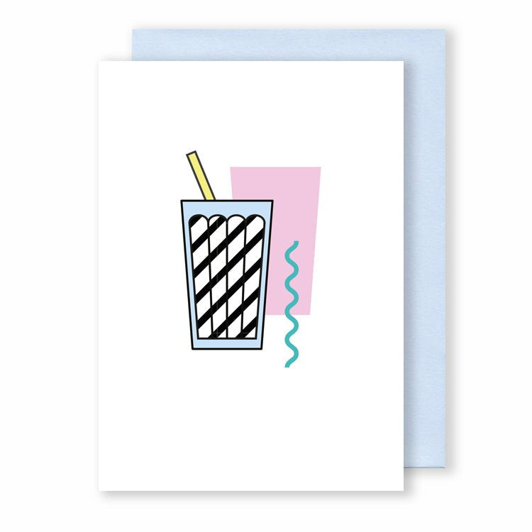 Milkshake | Memphis Greeting Card Mock Up Designs 