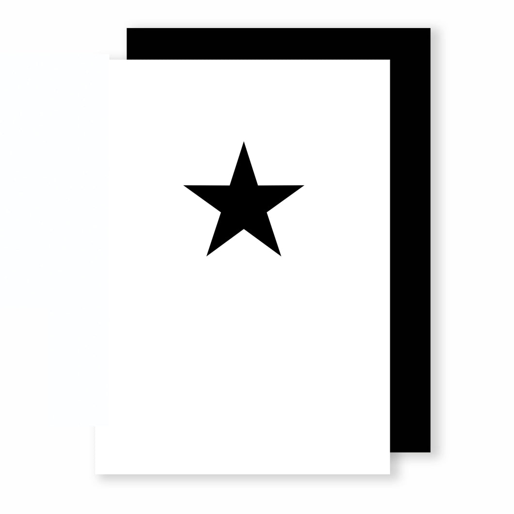 Monochrome Star | Christmas Card Greeting Card Mock Up Designs 