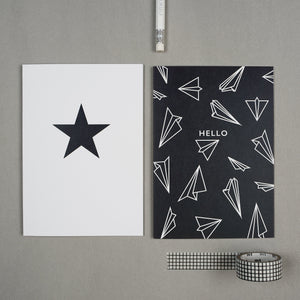 Monochrome Star | Christmas Card Greeting Card Mock Up Designs 
