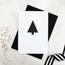 Load image into Gallery viewer, Monochrome Tree | Christmas Card Greeting Card Mock Up Designs 