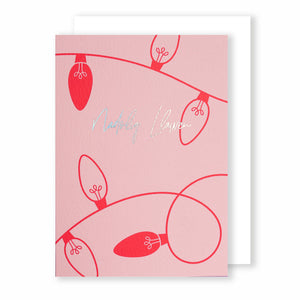 Nadolig Llawen | Holly | Foiled Christmas Card Greeting Card Mock Up Designs 