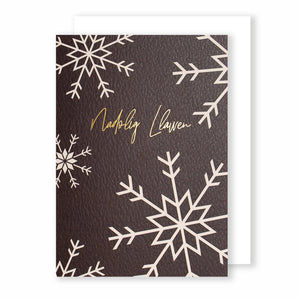 Nadolig Llawen | Holly | Foiled Christmas Card Greeting Card Mock Up Designs 