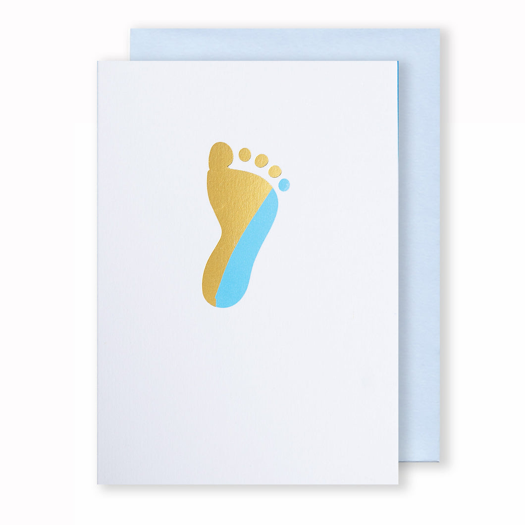 New Baby, Blue | Luxury Foiled Card Greeting Card Mock Up Designs 