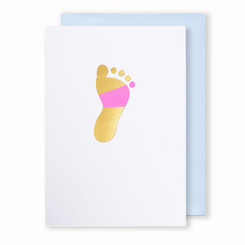 New Baby, Pink | Luxury Foiled Card Greeting Card Mock Up Designs 