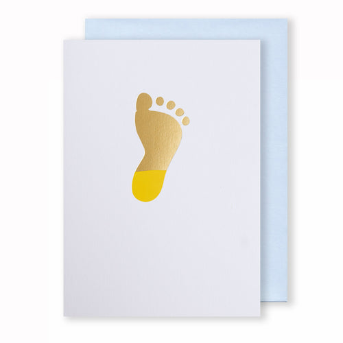 New Baby, Yellow | Luxury Foiled Card Greeting Card Mock Up Designs 