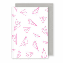Load image into Gallery viewer, Paper Planes | Faded Grey Greeting Card Mock Up Designs 