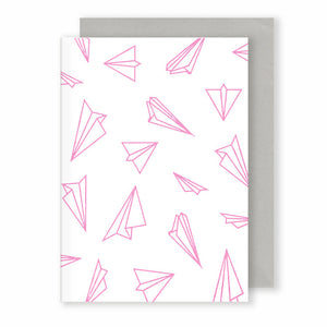 Paper Planes | Faded Grey Greeting Card Mock Up Designs 