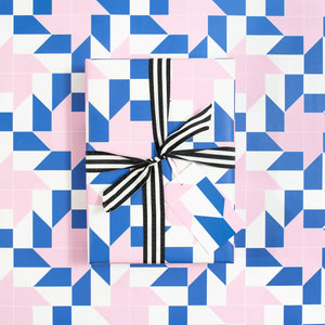 Patchwork, Blue | Christmas Gift Tags Wrapping Paper Mock Up Designs 