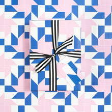 Load image into Gallery viewer, Patchwork, Blue | Christmas Wrapping Paper Wrapping Paper Mock Up Designs 