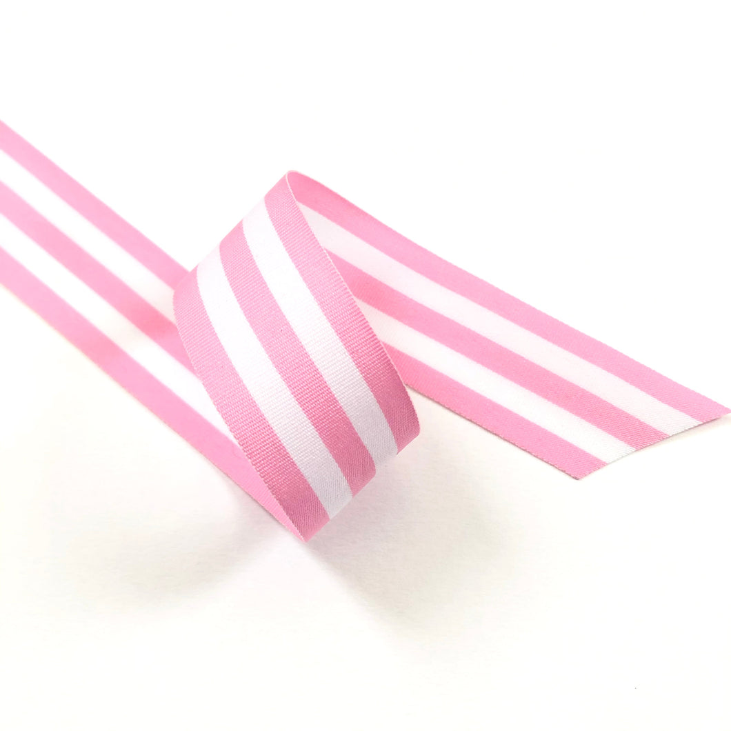 Pink and White Grosgrain Ribbon | 25mm Mock Up Designs 