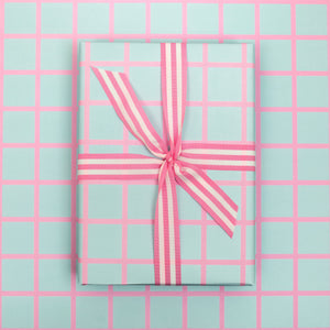 Pink Grid | Wrapping Paper Wrapping Paper Mock Up Designs 