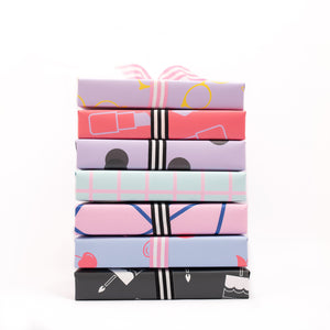Pink Grid | Wrapping Paper Wrapping Paper Mock Up Designs 