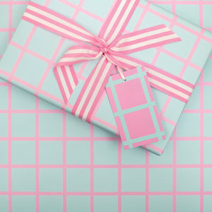 Pink Grid | Wrapping Paper Wrapping Paper Mock Up Designs 