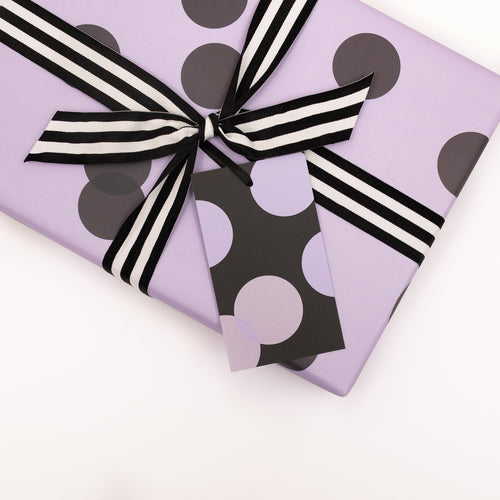 Purple Polka Dot | Gift Tags Wrapping Paper Mock Up Designs 