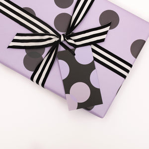 Purple Polka Dot | Gift Tags Wrapping Paper Mock Up Designs 