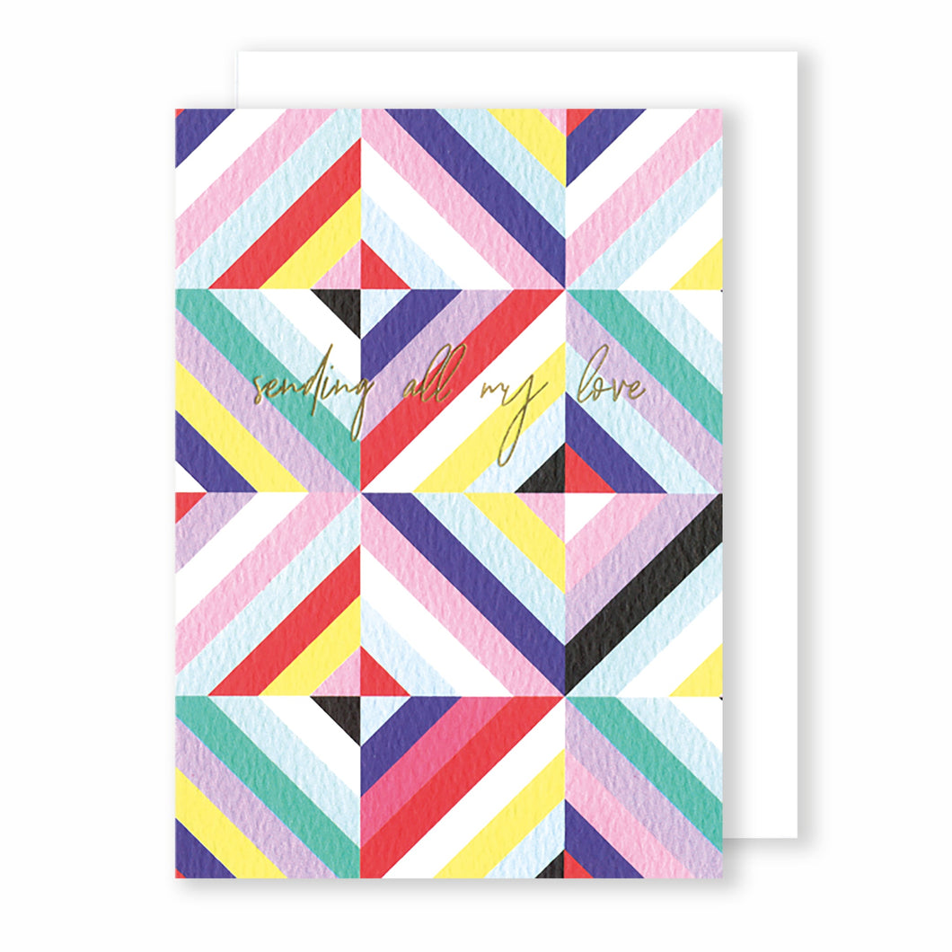 Sending all my love | Eighties Disco Greeting Card Mock Up Designs 