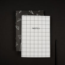 Load image into Gallery viewer, Set of Two Foiled Notebooks | Monochrome Notebook Mock Up Designs 