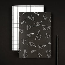 Load image into Gallery viewer, Set of Two Foiled Notebooks | Monochrome Notebook Mock Up Designs 