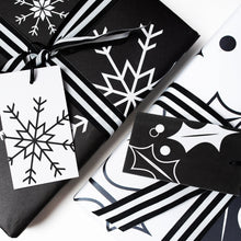 Load image into Gallery viewer, Snowflakes | Gift Tags Wrapping Paper Mock Up Designs 