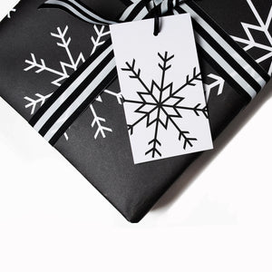 Snowflakes | Gift Tags Wrapping Paper Mock Up Designs 
