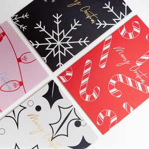 Snowflakes | Luxury Foiled Christmas Card Greeting Card Mock Up Designs 