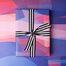 Load image into Gallery viewer, Stained Glass Wrapping Paper | Blues And Pinks Wrapping Paper Mock Up Designs 