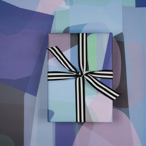 Stained Glass Wrapping Paper | Blues Wrapping Paper Mock Up Designs 
