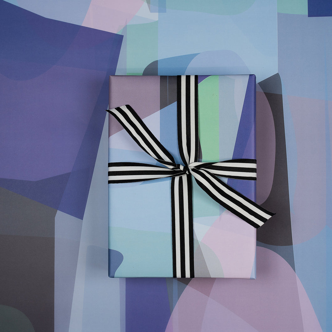 Stained Glass Wrapping Paper | Blues Wrapping Paper Mock Up Designs 
