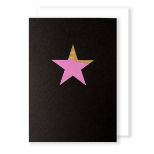 Star | White - Gold & Blue | Luxury Foiled Christmas Card Greeting Card Mock Up Designs 