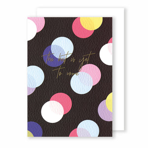The best is yet to come | Eighties Disco Greeting Card Mock Up Designs 
