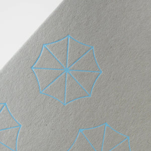 Umbrella | Faded Grey Greeting Card Mock Up Designs 