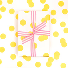 Load image into Gallery viewer, Yellow Polka Dot | Gift Tags Wrapping Paper Mock Up Designs 