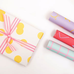 Yellow Polka Dot | Wrapping Paper Wrapping Paper Mock Up Designs 