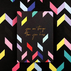You are stronger than you know | Eighties Disco Greeting Card Mock Up Designs 