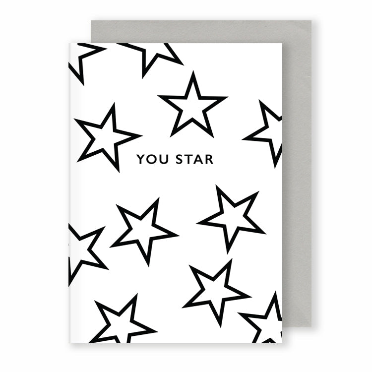You Star | Monochrome Plus Greeting Card Mock Up Designs 
